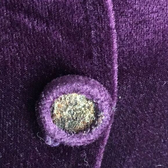 Y2K vintage velvet shacket lined sparkle buttons & pockets❤️ - Picture 6 of 9